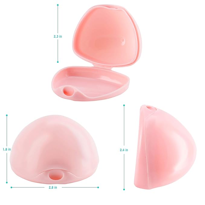 Accmor Pacifier Case, Pacifier Holder Case, Pacifier Container for Travel, BPA Free, Pink, 6 Pack