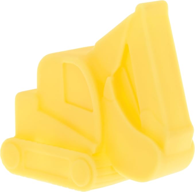 Nuby Vehicle Bath Toys - 5-Pack - Soft, Stackable Toddler Bath Toys - No-Hole Design for Easy Cleaning - 6+ Months - Bulldozer, Excavator, Dump Truck, Ambulance, and Fire Truck