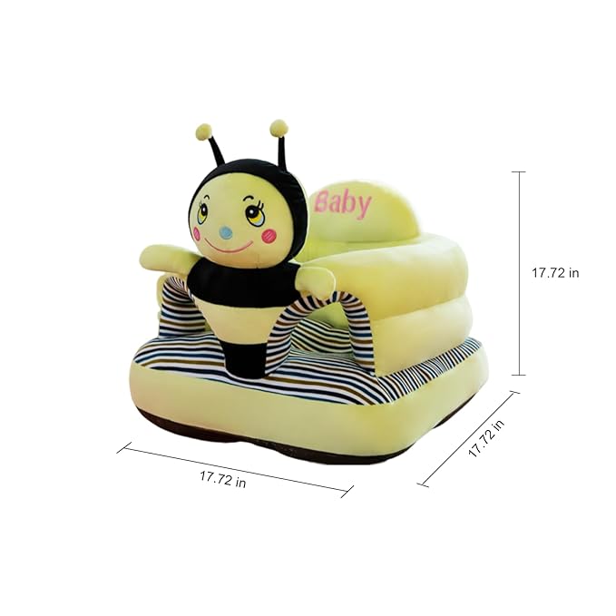 Baby Seat for 3-24 Month, Infant Back Support Floor Chair, Plush Cartoon Animals Baby Sofa, Toddler Floor Seater for Sitting Up, Portable Activity Seat for Babies (Caterpillar)