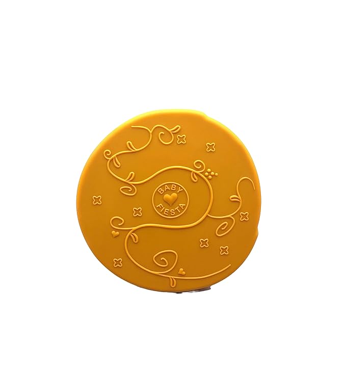 Mexican Baby Teether, Silicone Teething Toy for Teeth Relief, Soothing Grip for 6+ Months, BPA-Free (Yellow Concha)
