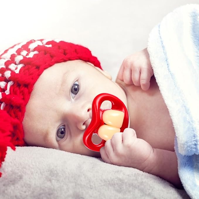 LUOZZY 8pcs Funny Baby Pacifiers Silicone Newborn Baby Teeth Pacifiers Cute Baby Pacifier Soft Newborn Soothing Teething Toy