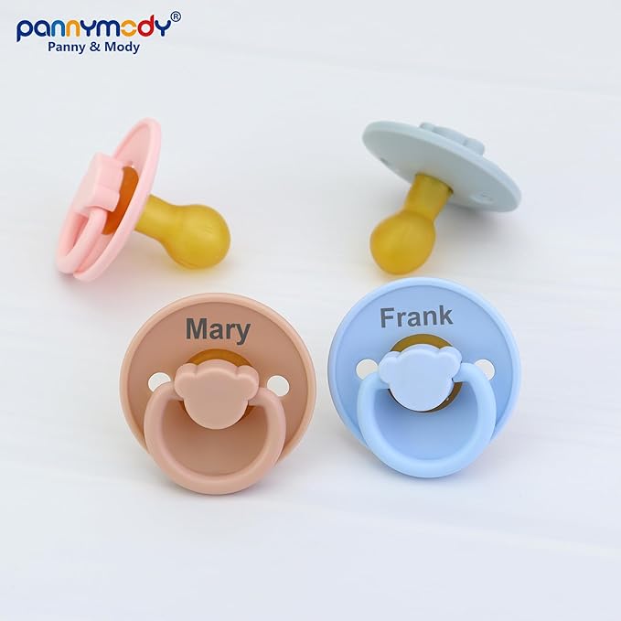 Personalized Pacifiers with Name to Toddlers, Customized Baby Pacifiers for Babies, Aged 0-6 Months, BPA Free