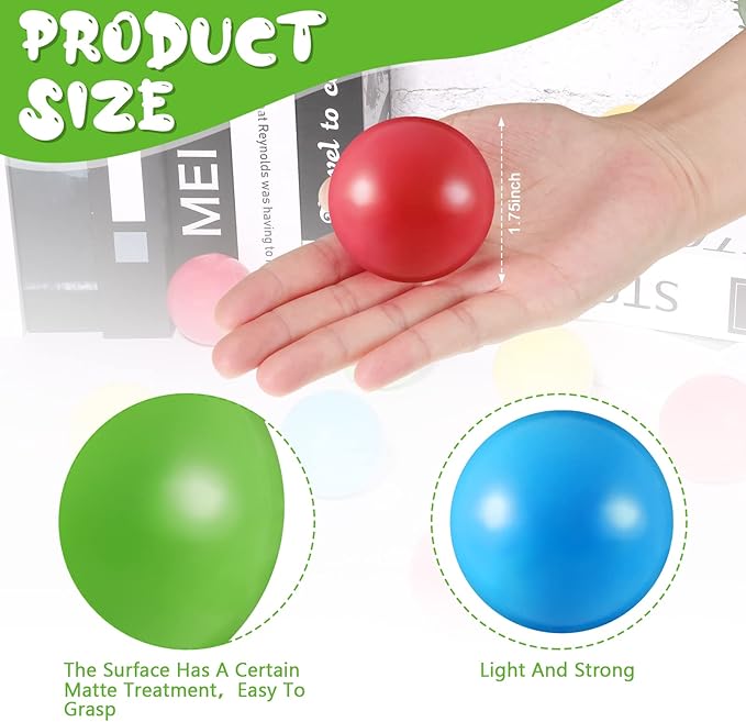 Civaner 12 Pieces Multi Colored Plastic Replacement Balls Small Bulldozer Popper Toy Balls 1.75 Inch Soft Crush Proof Air Filled Ocean Ball for Toddlers (Classic)