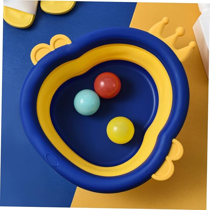 VANZACK Collapsible Baby Face Basin for Kids Cute Cartoon Design Portable PP Washbasin for Bath Time and Infants