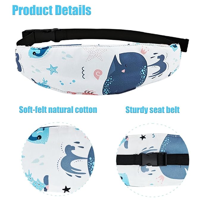 3 Pcs Baby Head Support for Car Seat Stroller Seat Neck Relief Head Band Straps Headrest for Toddler Kids Children Child Baby Infant Sleeping Traveling(White and Grey)