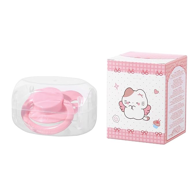 Landofgenie Adult Size Large Shield Pacifiers Butterfly Shaped Cutie Pacifier Pink