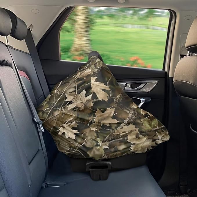Coldinair Jungle Dead Leaf Baby Car Seat Covers for Boys or Girls,Multi-use Cover,Baby Carseat Canopy,Nursing Cover for Breastfeeding