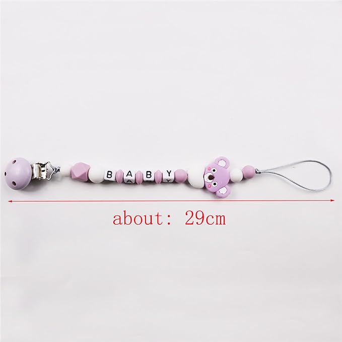 Custom Pacifier Clip with Customized Name Customized Stroller Clip Holder with Name Personalized Pacifier Holder