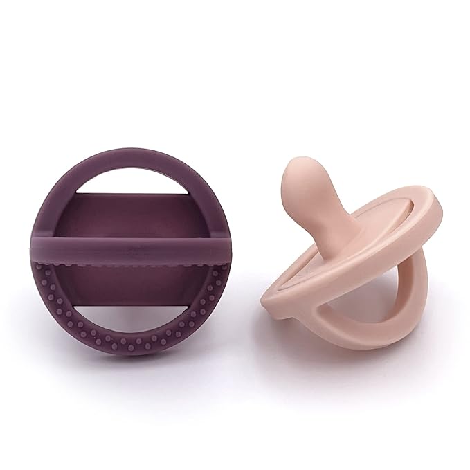 Doodle & Co. London Classic Pacifier for New Born Babies | BPA Free Angled Shape 100% Silicone for Infants with & Without Teeth | Helps Promote Healthy Oral Development | 0+ Months | 2 Pack