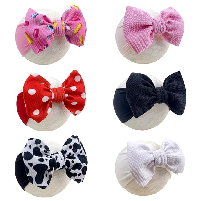 Baby Girl Headbands Nylon Bow Hair Accessories for Newborn Infants Toddlers (Y03, FZ)