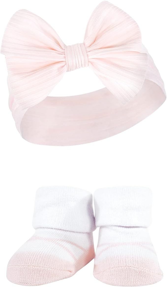 Hudson Baby Girl's Headband and Socks Giftset