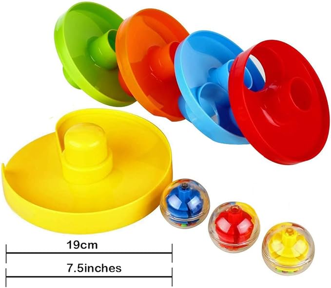 WEofferwhatYOUwant Ball Drop Toy – Montessori STEM Tower for Toddlers 9M+ | 8-Piece Set with Stackable Ramps & 1.8" Rattle Balls | Sensory Coordination Toy | Safe, Expandable, Easy Storage
