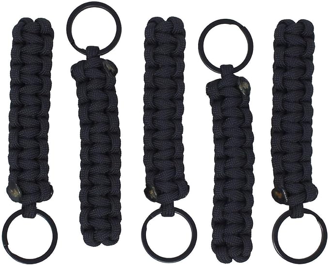 BubbasGarageTv - Large Heavy Duty Paracord Zipper Pulls (Black)