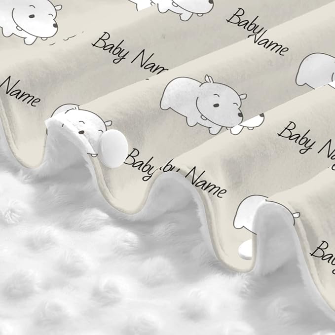 Personalized Lovely Hippo Baby Infant Car Seats Canopy for Babies with Name, Custom Car Seat Covers for Baby Boys Girls, Peekaboo Minky Nursing Breastfeeding Stroller Canopies for Newborn