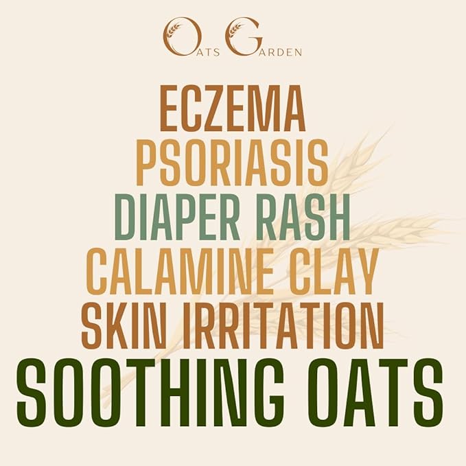 Oats Garden - Baby Oatmeal Bath Soak - Organic Oatmeal, Colloidal Oatmeal & Calamine Clay for Eczema Relief - No Mess Soak Bags, 10 Pack (1 oz each) - Soothes Irritated Skin for Babies & Children