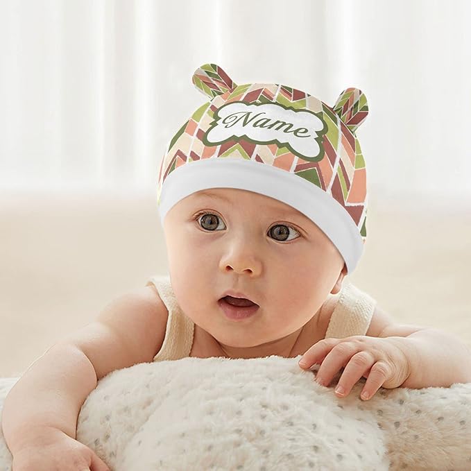 Personalized Name Car Seat Covers for Babies, Customized Baby Carseat Cover, Infant Carrier Cover Stroller Canopy, Nursing Cover Breastfeeding Scarf for Newborn Boys Girls, Geometric Pattern