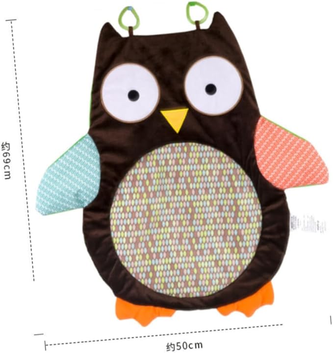 Garneck Owl-Themed Climbing Mat - Non Slip Soft and Safe Rug for Crawling and Sensory Development Ideal for Infants and 1pc Play Mat for Indoor Fun