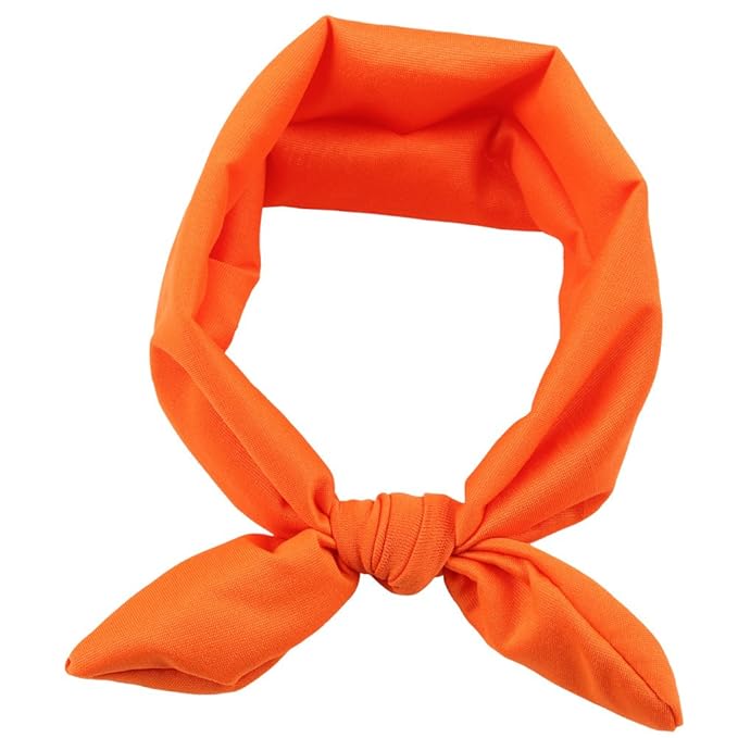 Baby Girl's Cute Toddler Bow Headbands Bowknot Rabbit Hairband Headwear for Daily Life Travel Photography (Orange)