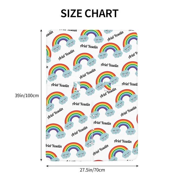 Personalized Baby Car Seat Cover Canopy with Name for Girls Boys Custom Rainbow Baby Carrier Covers