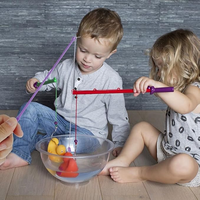Ipetboom 30pcs Magnetic Fishing Poles: Christmas Bathtub Game Toy with Magnet - Bathtime Pool Activity Rods for Kindergarten Preschool Girl Boy Birthday Party Toys Accessory