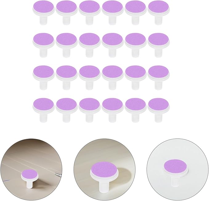 DOITOOL 24Pcs Baby Electric Nail File Replacement Pads Safe Sandpaper Grinding Heads for Infant Toddler Nail Trimmer Easy to Install