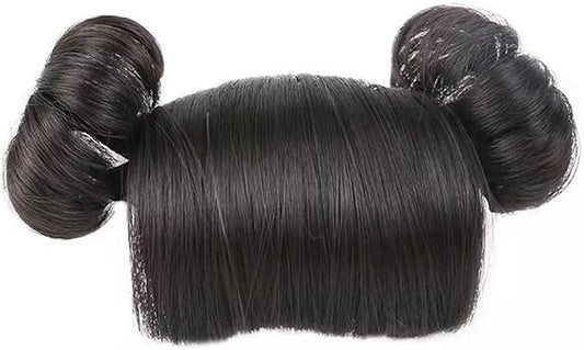 Baby Girls Wig Headwear Children's Hairband Bun Wig Hairpiece Short Curly Hair Accessory Lovely Headdress Bangs