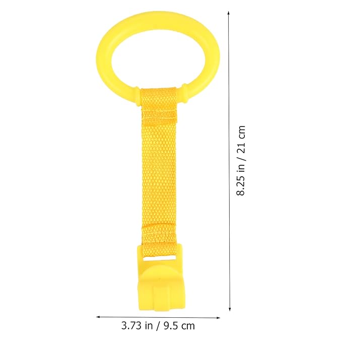 TOYANDONA Baby Pull up Rings for Crib and Playpen 4-Pack Baby Hand Pull Rings for Toddler Standing Support and Walking Assistance 8.3X3.7X1 Inches
