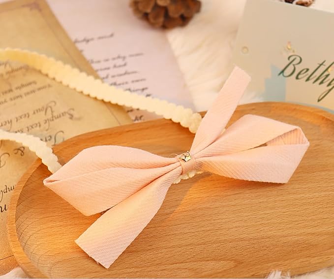 Bethynas Baby Girls Cute Bow-knot Headband Soft Lace Floral Hairbands Newborn Infant Toddlers Kids Hair Accessories (Style 6)
