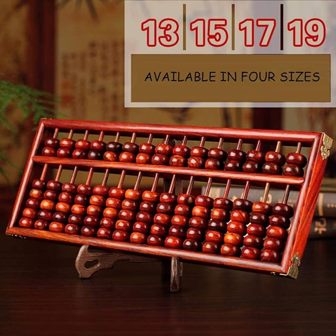 Counting Abacus Redwood Abacus Art Collection Abacus Accounting and Students Mental Abacus Desktop Decoration (Color : Brown, Size : 42 * 16.5 * 2.5cm)
