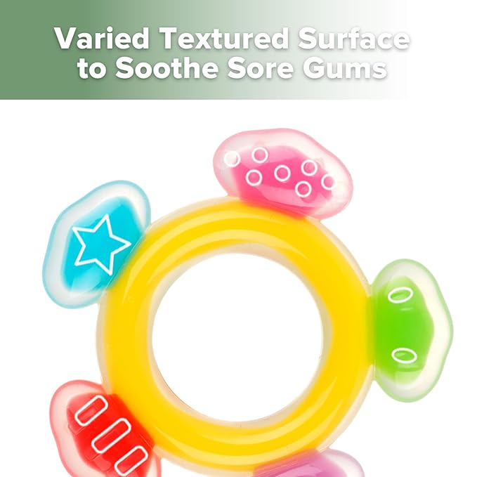 Haakaa Silicone Ferris Wheel Teether - Freezer Teething Toy for Babies 3-6 Months - Safe Soothing Cold Relief - BPA Free Silicone -1 Pack