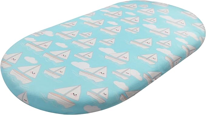 Ultra-Soft 2-Pack Stretchy Bassinet Sheets - Universal Fit for Halo Bassinest, Graco, Chicco & Most Bassinets (Rectangle/Oval/Hourglass) | Safe Snug Fit for Girls & Boys, Unisex Cradle Mattress Covers