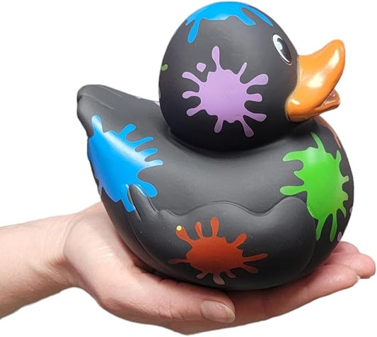 Big Rubber Ducky Collectible Mix (5.5") Alien, Robot, Dinosaur, Splat, Ninja, Confetti, Pink Heart, Yellow, Unicorn and Astronaut. Perfect for Ducking (Splat)