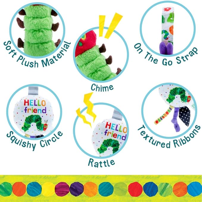 Kids Preferred Eric Carle The Very Hungery Caterpillar Chime and Bell Set for Babies