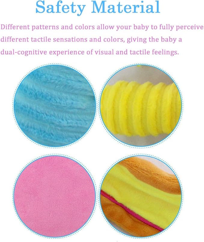 Monkey Taggie Activity Blanket and Sensory Toy Baby Gifts for Newborns Baby,Infant,Lovey Soft Toy - Clam Down and Play Your Baby, Baby taggy Toy