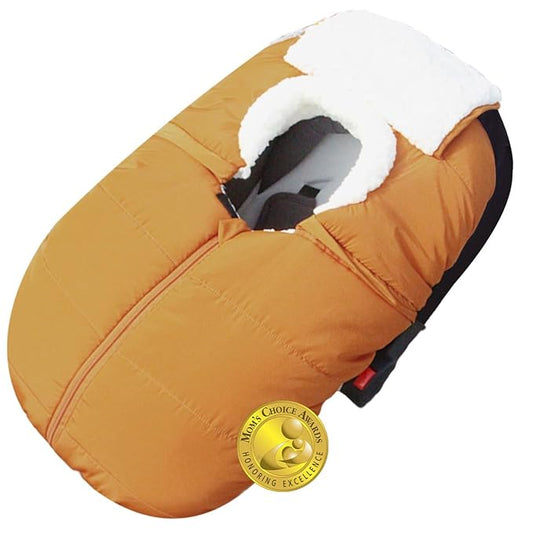 Mom's Choice Awards Winner-TSAYAWA Winter Baby Car Seat Cover -Keep Babies Warm Carseat Bunting Bag/Blanket for Newborn & Infant - Cold Weather Insulated Windproof Carrier Canopy for Travel (Brown)