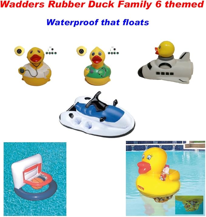 Rubber Duck Space Venture Shuttle, Waddlers Brand Toy Bathtub Rubber Ducks That Floats Upright, Birthday Baby Shower, All Depts.Space Venture Future Dreaming Favor Gift