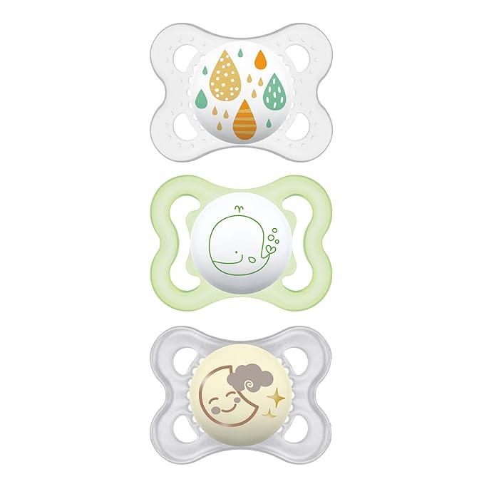 MAM Variety Pack Baby Pacifier 3 Types 0-6 Months Unisex 3 Count & Original Matte Baby Pacifier Boy 0-6 Pack of 2