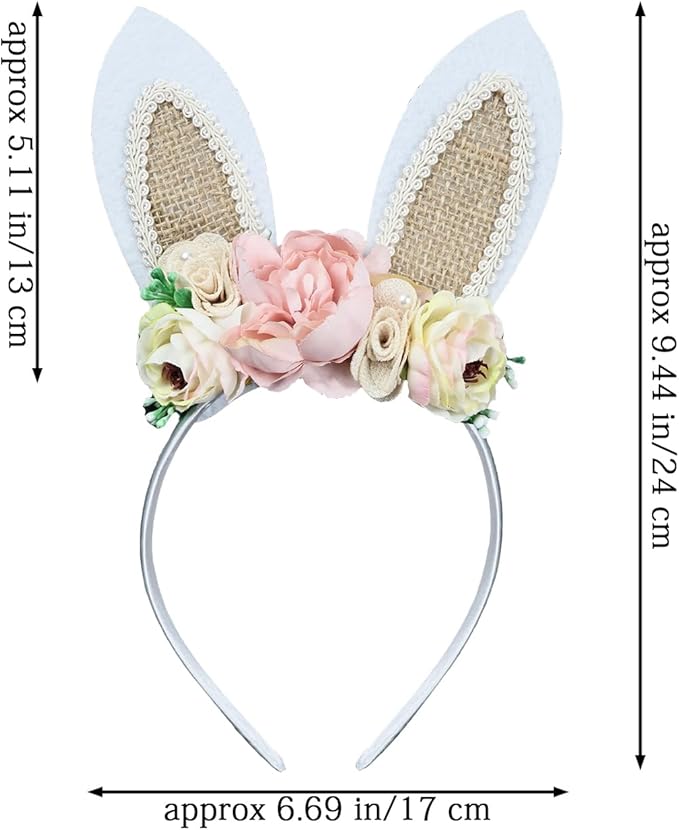 Children Easter Bunny Ears Headband Long Ear Hairband for Baby Girls Infant Toddlers Kids