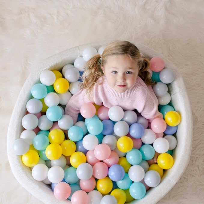 Wonder Space Soft Pit Balls, Chemical-Free Crush Proof Plastic Ocean Ball, BPA Free with No Smell, Safe for Toddler Ball Pit/Kiddie Pool/Indoor Baby Playpen