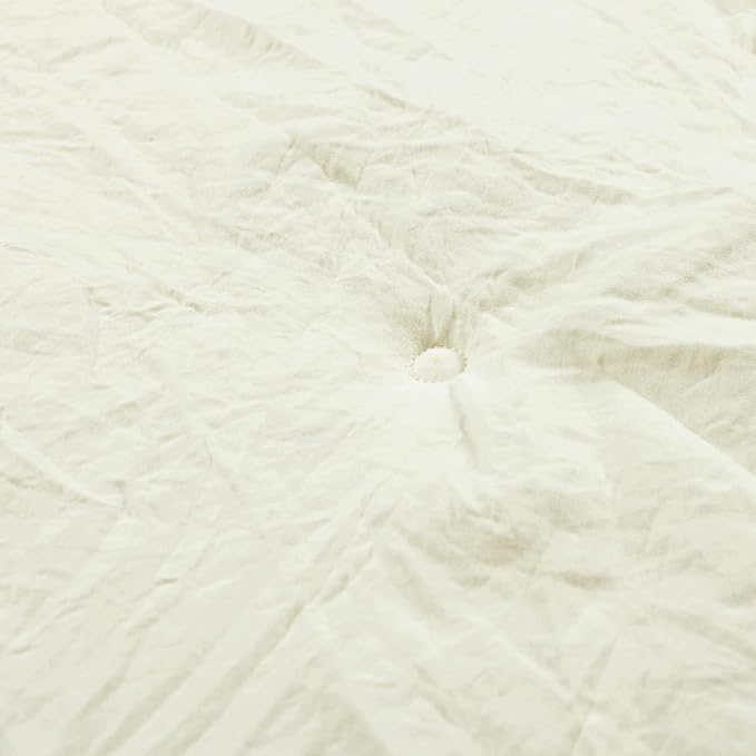 Lush Decor Baby Round Ruffle Play Mat Single 36" Diameter, Ivory