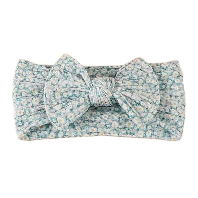 XuoAz Baby Girls Bow Flora Headband Baby Turban Knotted Elastic Headwrap for Newborn Infant Toddler Hair Accessories