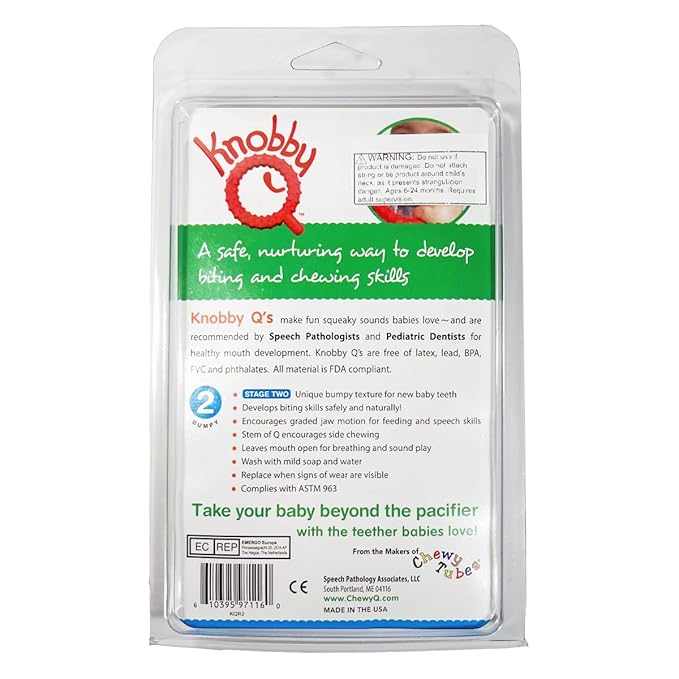 Uncommon 2 Red Q Knobby - Chewy Tube Super or Knobby Chew Oral Motor Speech Therapy • E&D Shop