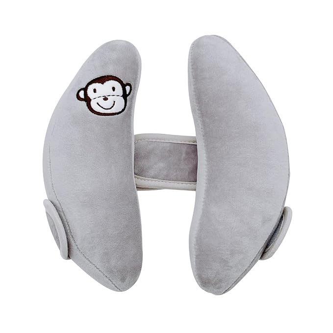 Adjustable Baby Travel Pillow Cushion for Car Seat,Infant Head Neck Support,Headrest for Stroller,Baby Neck Pillows for Pushchair, U-Shape Head Support Pillow for Infants,Grey