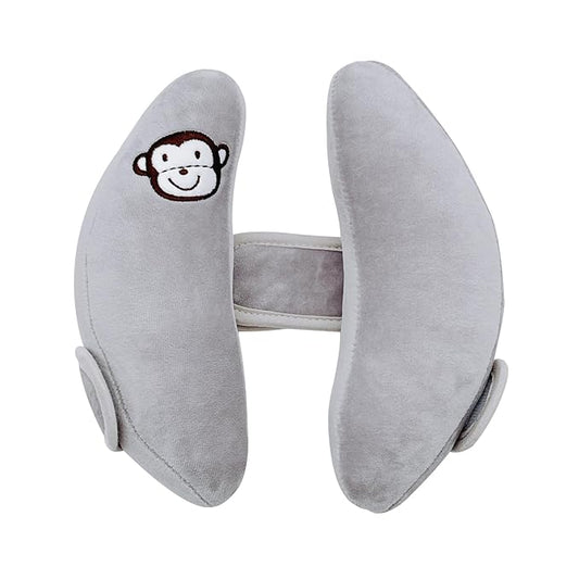 Adjustable Baby Travel Pillow Cushion for Car Seat,Infant Head Neck Support,Headrest for Stroller,Baby Neck Pillows for Pushchair, U-Shape Head Support Pillow for Infants,Grey