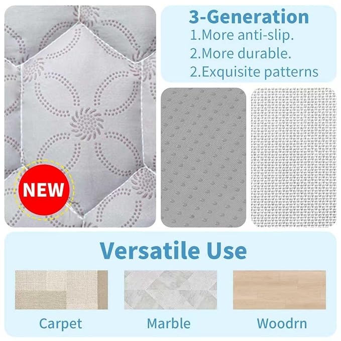 Baby Mat for Floor, Gentle Monster 50x50 Cushioning Padded Baby Playpen Mat, Non-Slip and Machine Washable Crawling Mat for Infants, Babies, Toddlers to Play and Learn Dinosaur Design