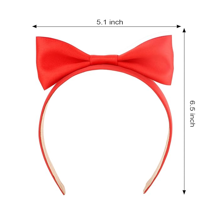 Semato Red Bow Headband for Girls Red Bow for Hair Headbands Bow Hair Accessories for Baby Girls