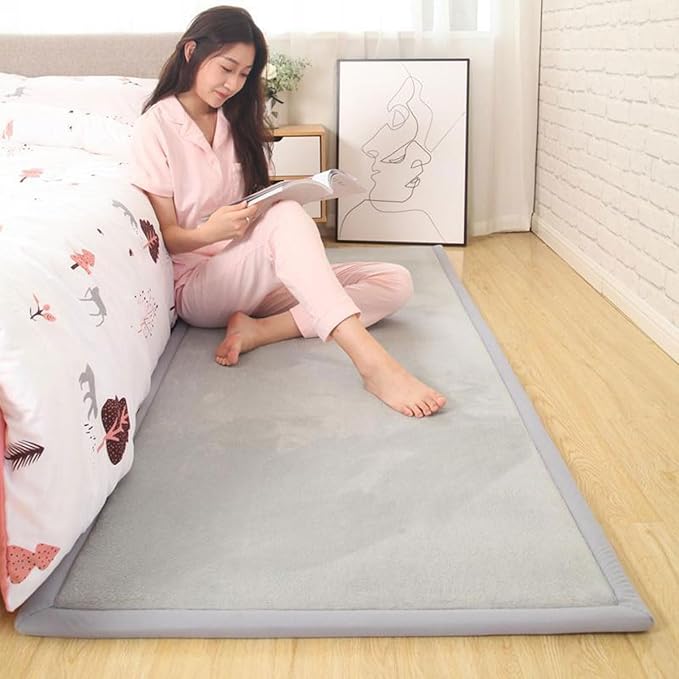 Play Crawling mat for Nursery Baby, Extra Soft Activity Floor Mat for Kids Playroom Bedroom-Khaki-80 * 200cm