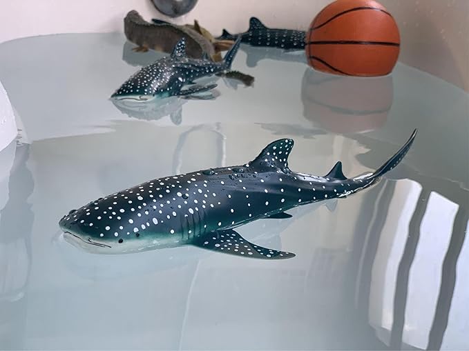 Gemini&Genius Sea Animal Whale Shark Action Figure Wild Model Toy Soft Rubber Realistic Ocean Educational and Role Play Toys for Kids