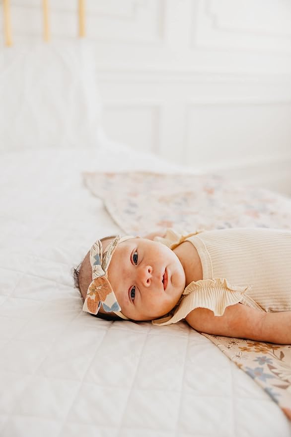 Copper Pearl Ribbon Baby Bow Eden
