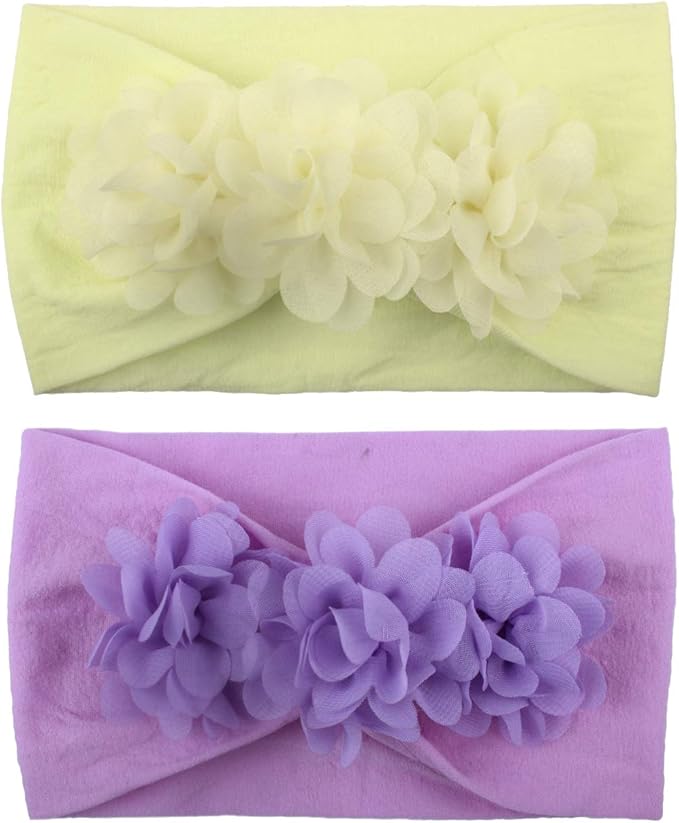WZT Stretchy Knot Nylon Baby Headbands For Newborn Baby Girls Infant Toddlers Kids Bows Child Hair Accessories
